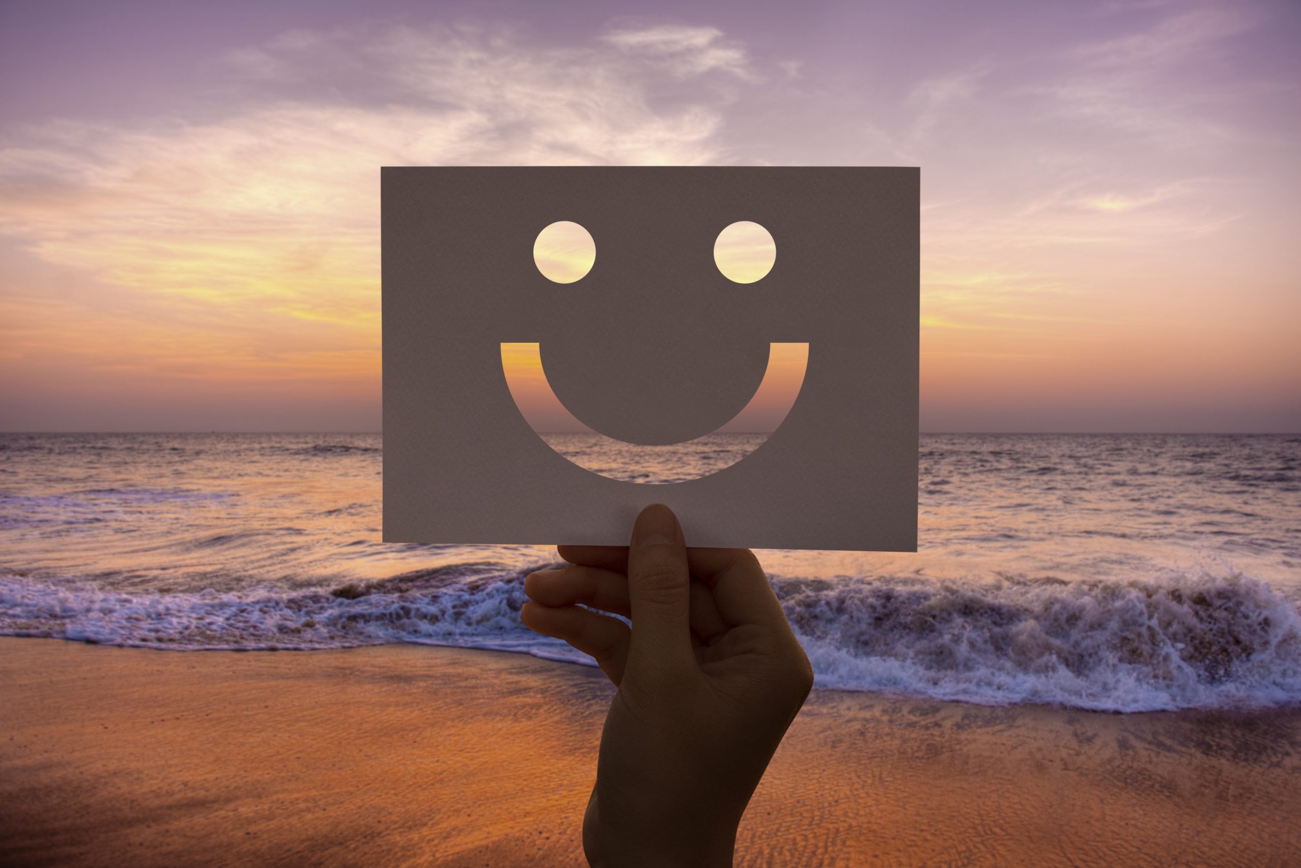 Smiley sur la plage